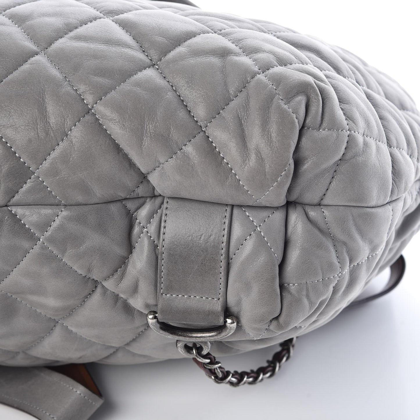 Iridescent Calfskin Quilted In The Mix Backpack Grey