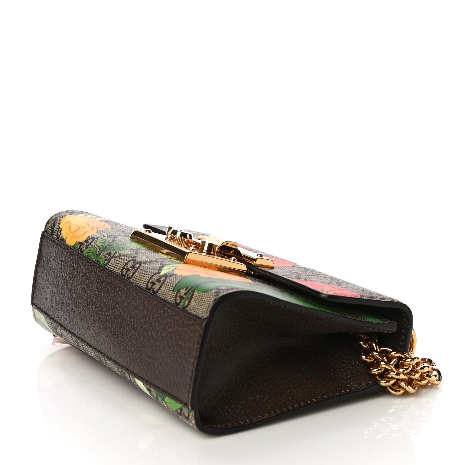 Gucci GG Supreme Monogram Tian Small Padlock Shoulder Bag Beige Multicolor New Acero 7 of 8
