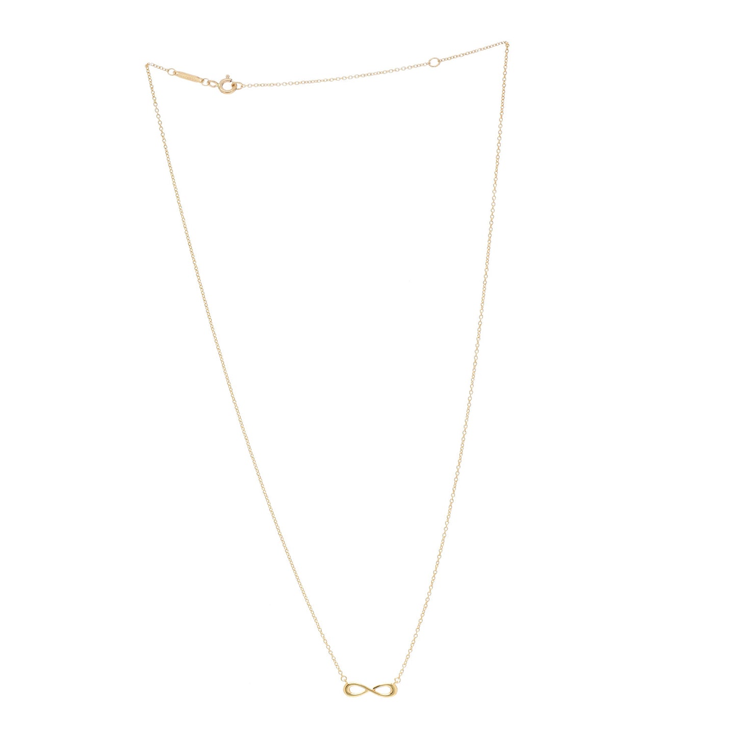 18K Yellow Gold Infinity Pendant Necklace