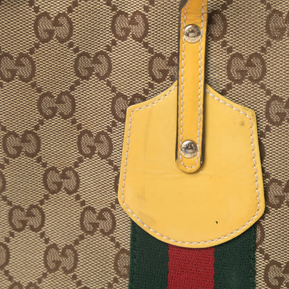 Gucci Monogram Web Medium Jolie Tote Yellow 17 of 17