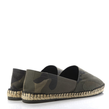Valentino Garavani Canvas Camouflage Espadrille Flats 40 Army Green 4 of 9