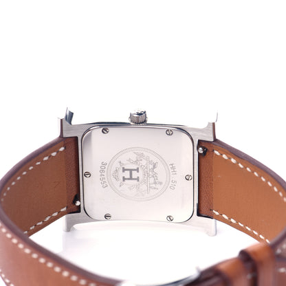 Hermes Stainless Steel Barenia 26mm Heure H Hour Quartz Watch Fauve 4 of 6