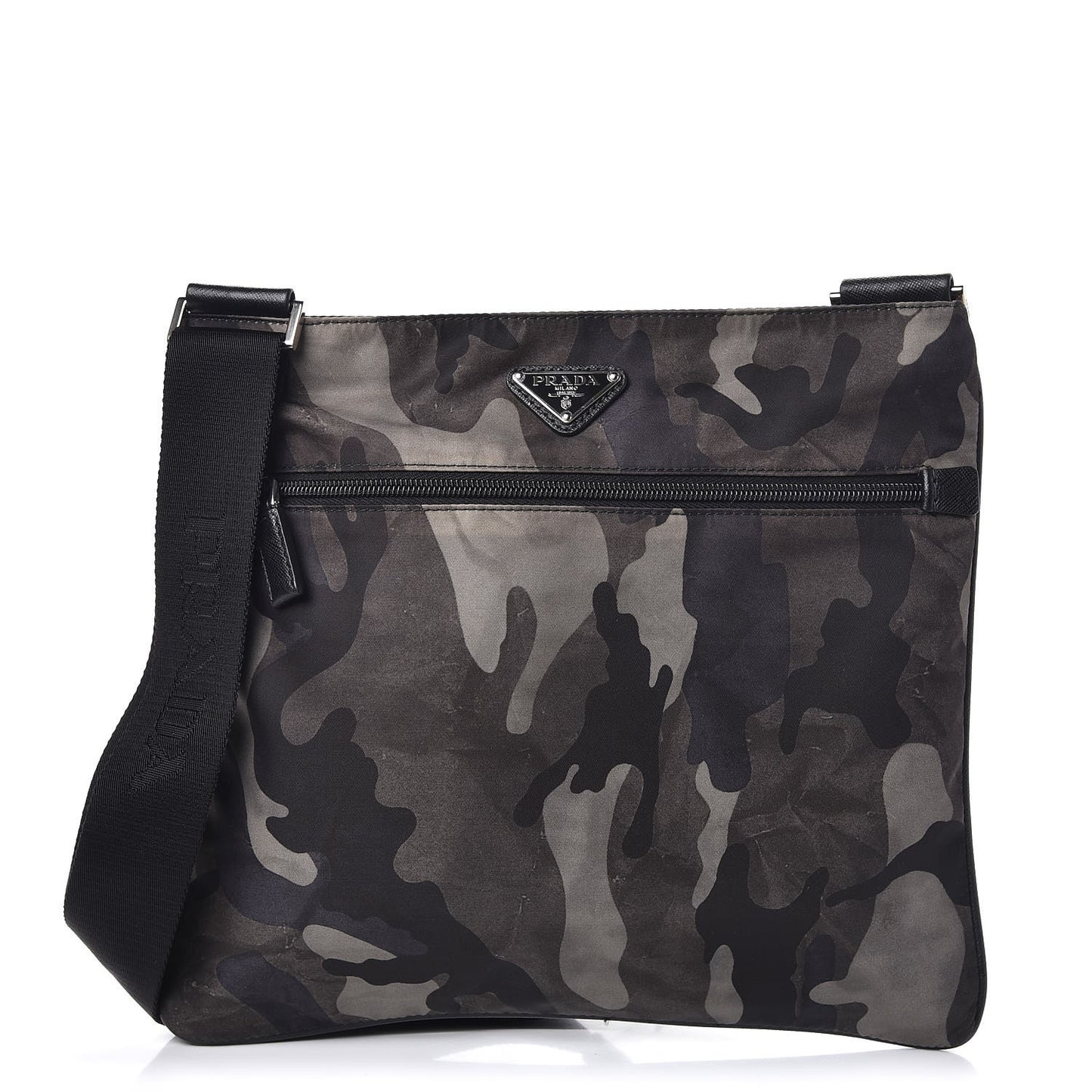 Tessuto Nylon Camouflage Flat Messenger Fumo