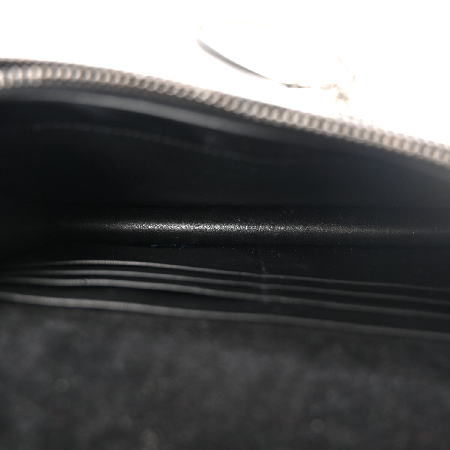 Saint Laurent Metallic Calfskin Classic Monogram Kate Tassel Chain Wallet Gun Metal 5 of 10