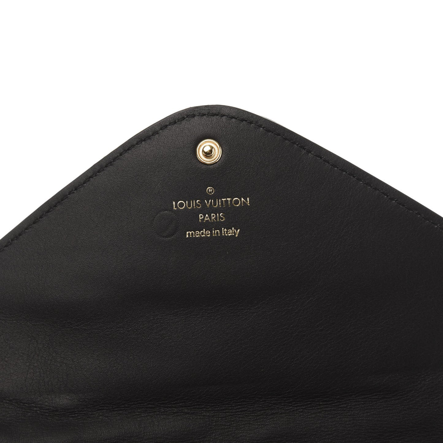 Calfskin Love Lock New Wave Long Wallet Black