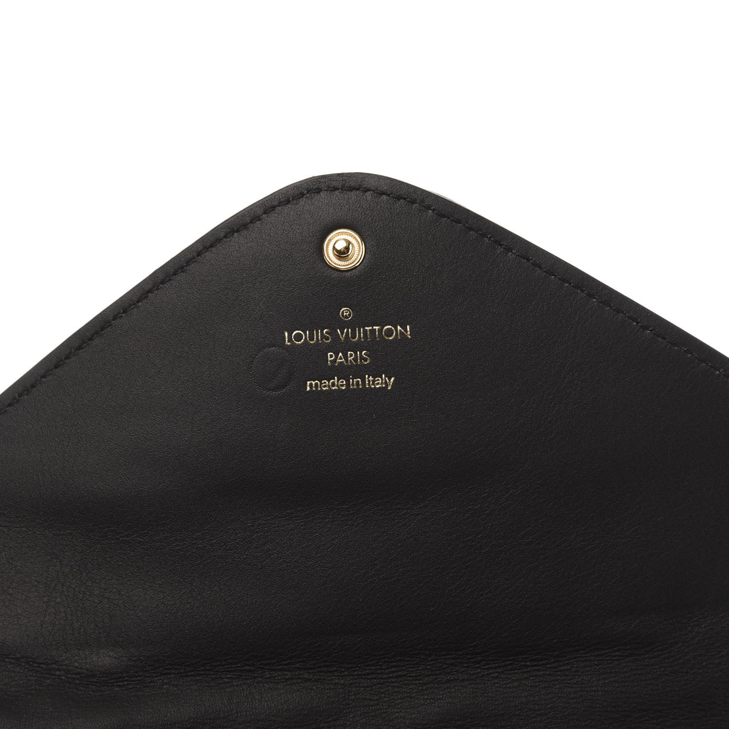 Louis Vuitton Calfskin Love Lock New Wave Long Wallet Black 6 of 7