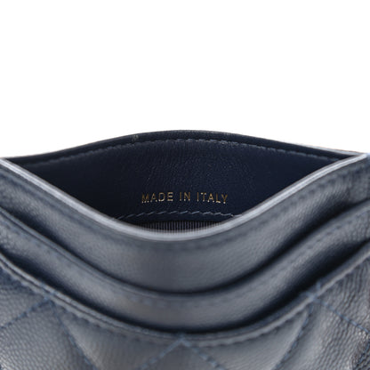 Chanel Caviar Quilted Card Holder Navy 7 of 9