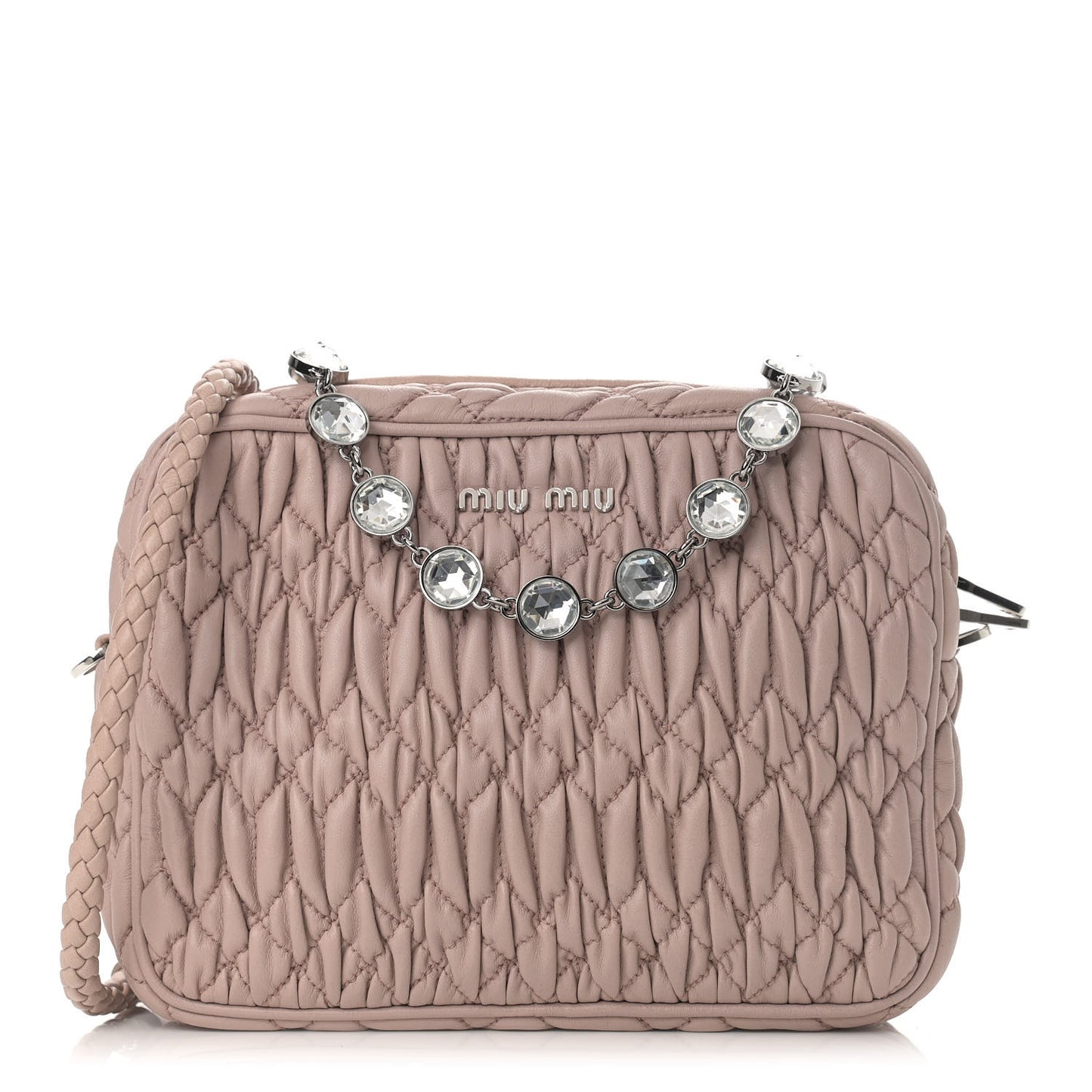 Nappa Matelasse Crystal Camera Bag Cammeo