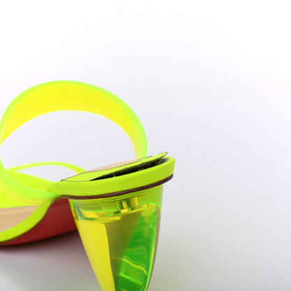 Christian Louboutin PVC Ovida 85 Slide Sandals 39.5 Yellow 9 of 10