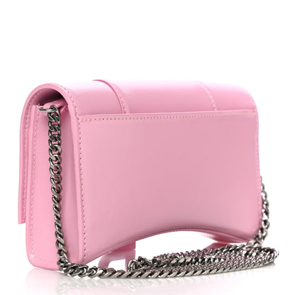 Balenciaga Shiny Box Calfskin Tonal B Hourglass Chain Bag Candy Pink 2 of 9