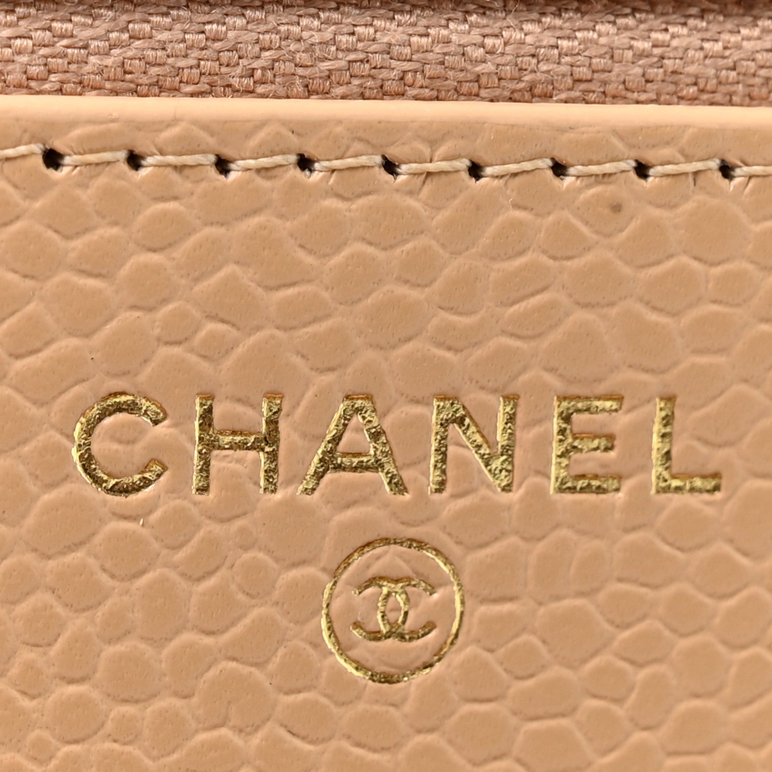 Chanel Caviar Quilted Wallet on Chain WOC Beige 6 of 11