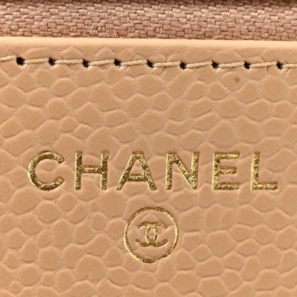 Chanel Caviar Quilted Wallet on Chain WOC Beige 6 of 11
