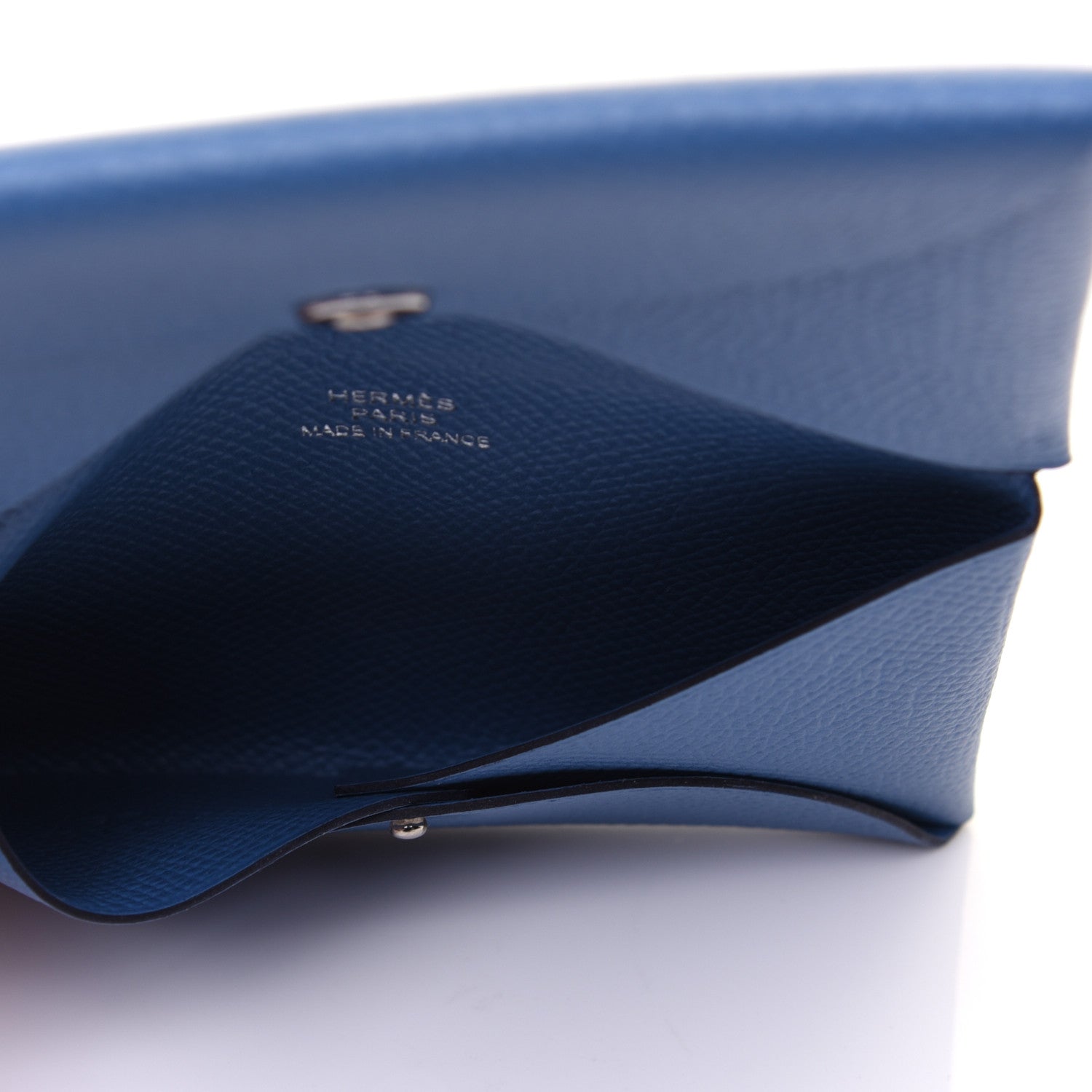 Hermes Epsom Calvi Card Case Deep Bleu 4 of 10