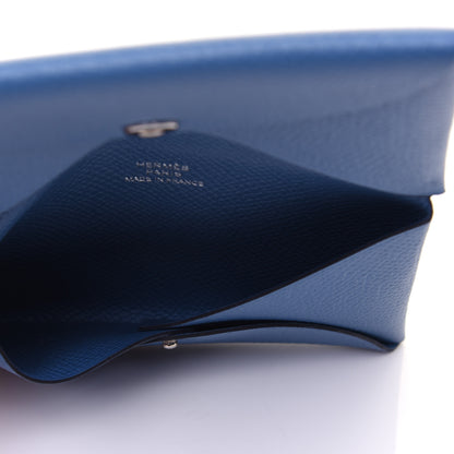 Hermes Epsom Calvi Card Case Deep Bleu 4 of 10
