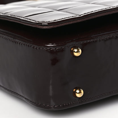 Chanel Patent Chocolate Bar Quilted CC Flap Burgundy 7 of 10