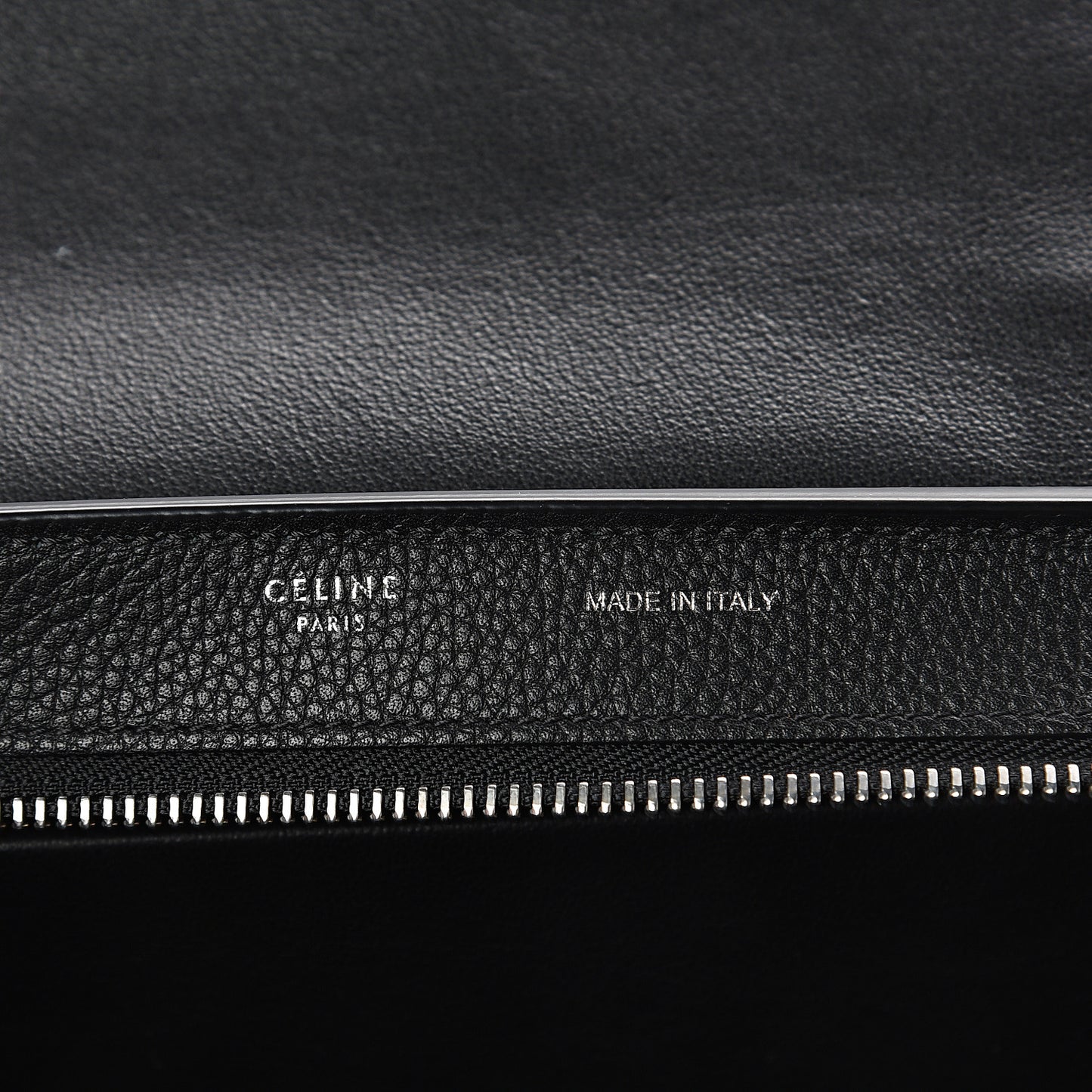 Drummed Calfskin Suede Small Trapeze Black