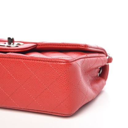 Chanel Caviar Quilted Mini Rectangular Flap Red 9 of 10