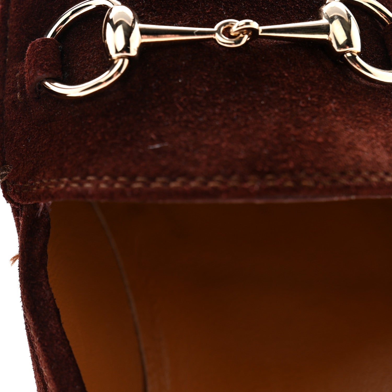 Gucci Suede Horsebit Womens Jordaan Loafers 38.5 Brown 9 of 9