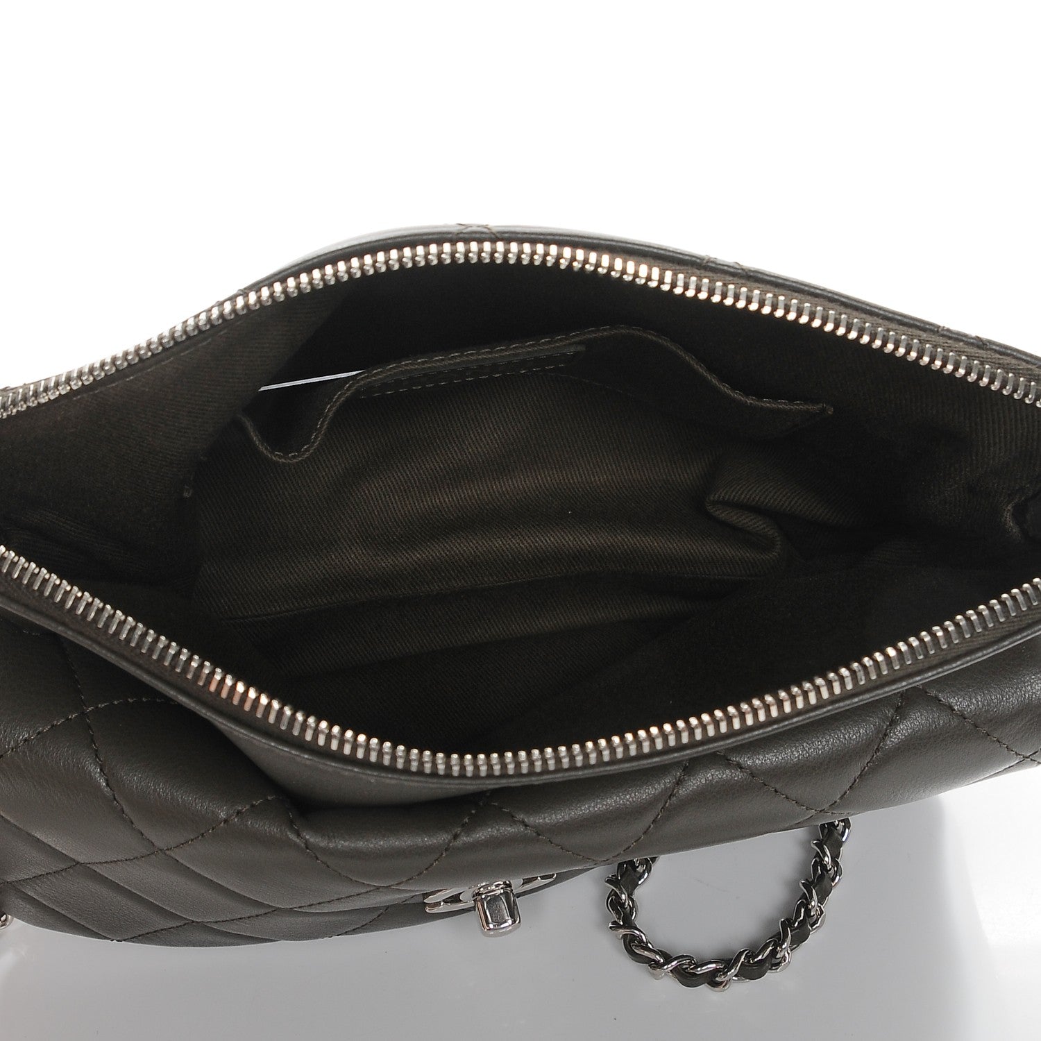 Chanel Calfskin Quilted Crossbody Bag Khaki 5 of 7