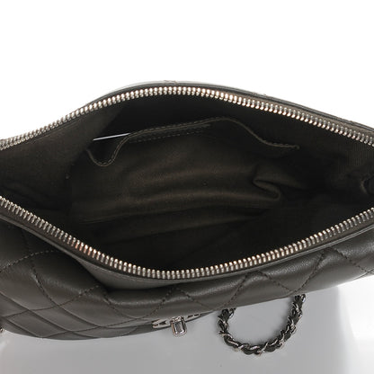 Chanel Calfskin Quilted Crossbody Bag Khaki 5 of 7