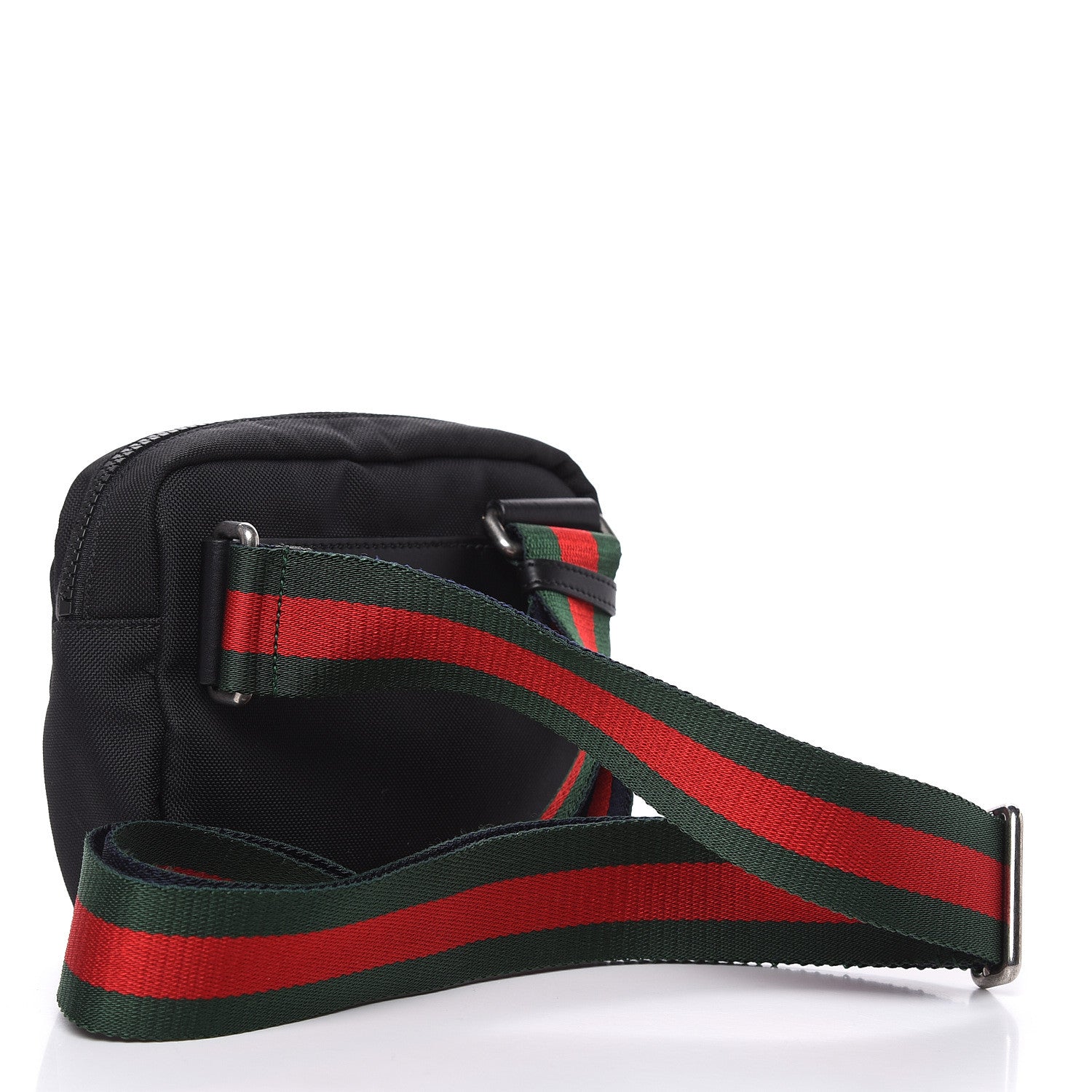 Gucci Canvas Web Tiger Embroidered Messenger Bag Black 3 of 9