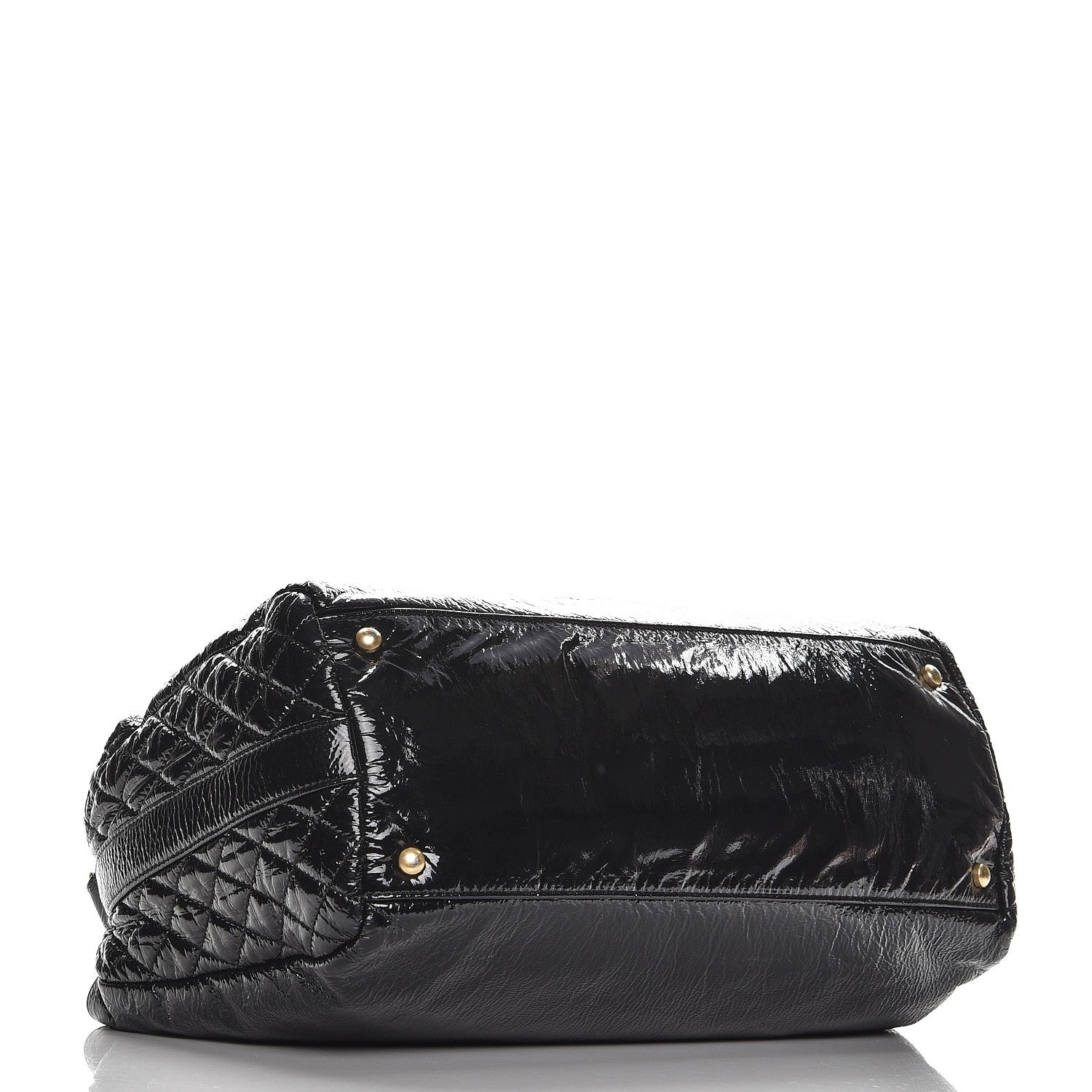 Chanel Vinyl Medium Rock and Chain Bowler Black 4 of 8