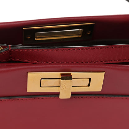Fendi Vitello Morgan Fabric Jacquard Pequin Medium Peekaboo Iconic Satchel Mattone Tobacco Black 14 of 14