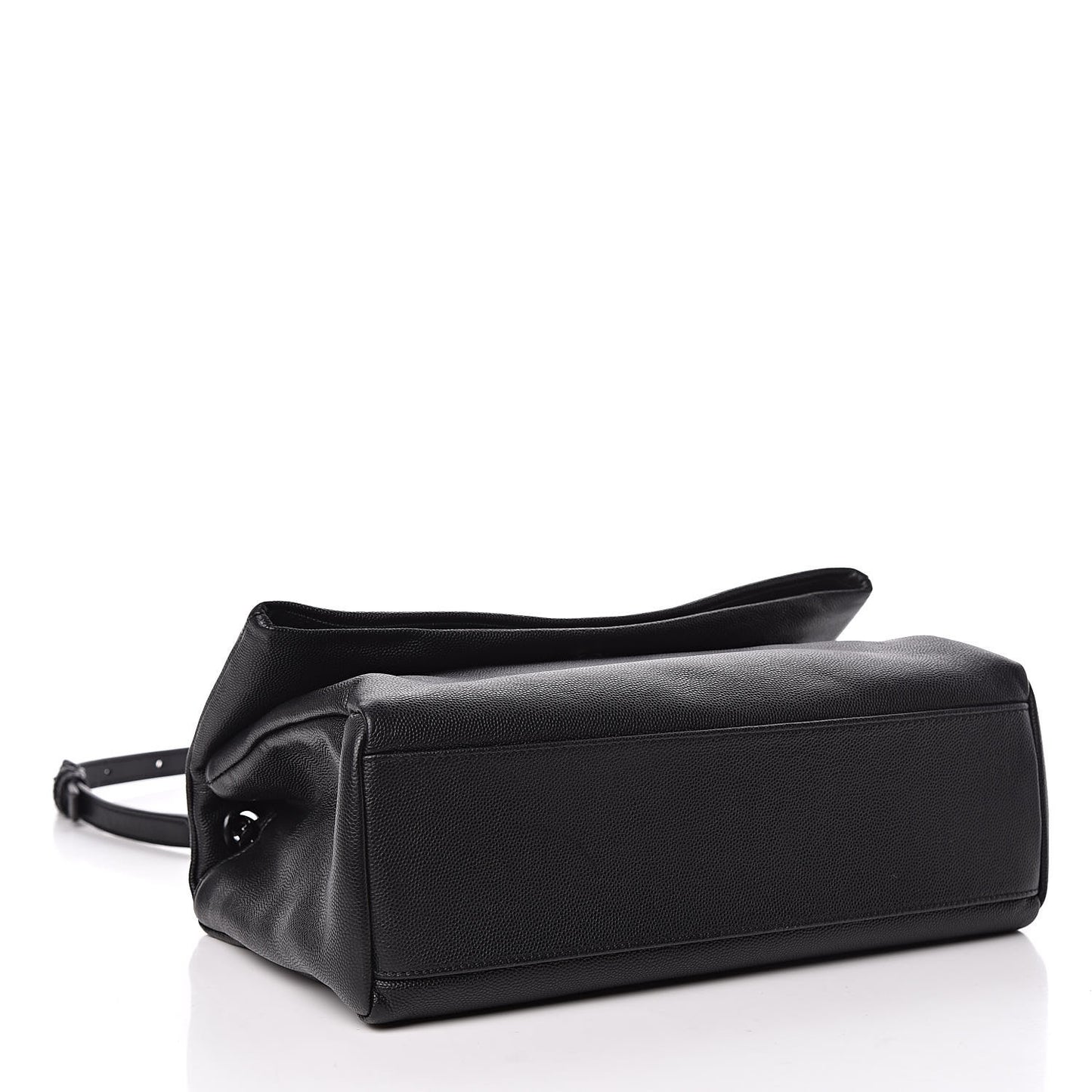 Grain De Poudre Medium West Hollywood Monogram Fold-Over Black