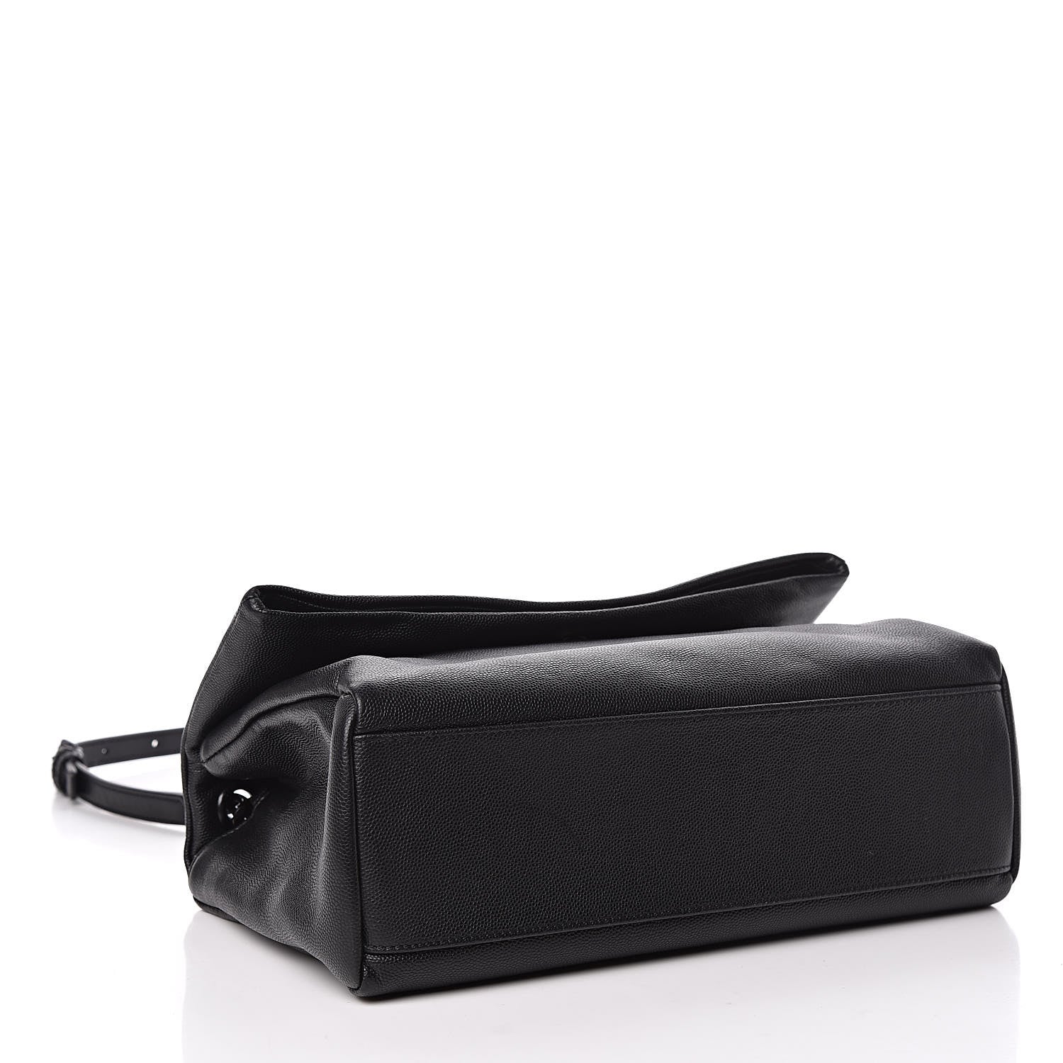 Saint Laurent Grain De Poudre Medium West Hollywood Monogram Fold-Over Black 4 of 10