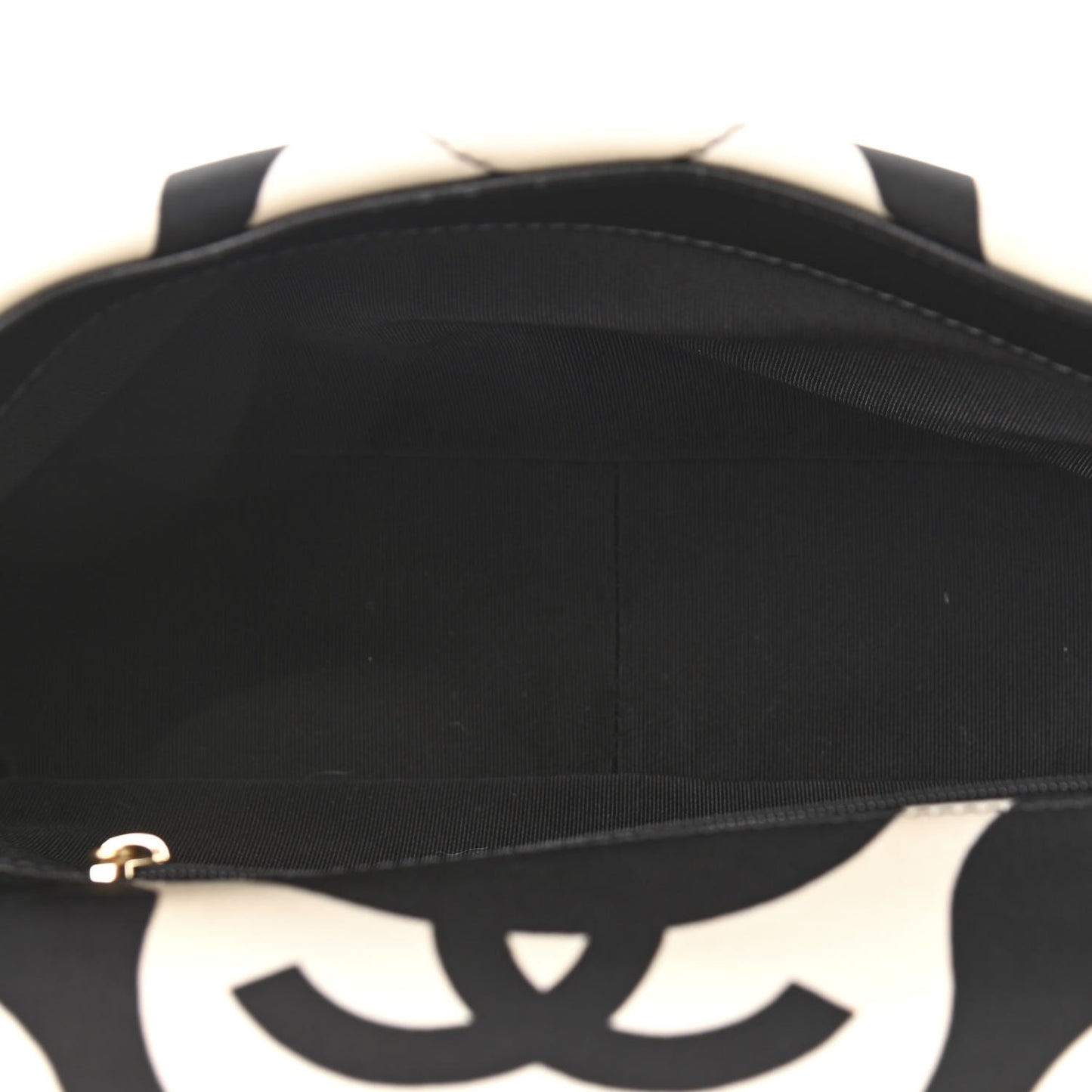Fabric Printed Medium Chanel 19 Flap Black Ecru