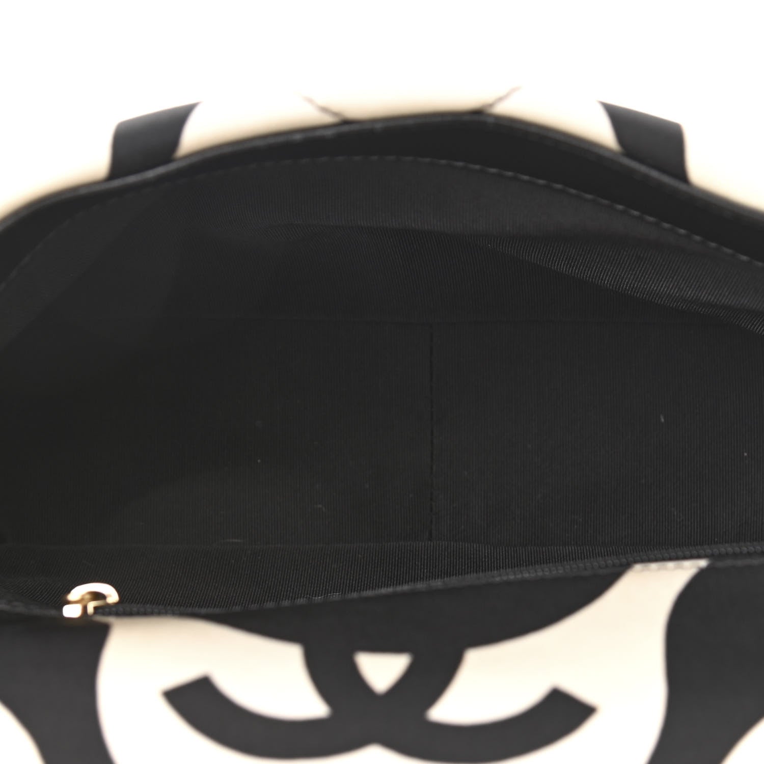 Chanel Fabric Printed Medium Chanel 19 Flap Black Ecru 5 of 10