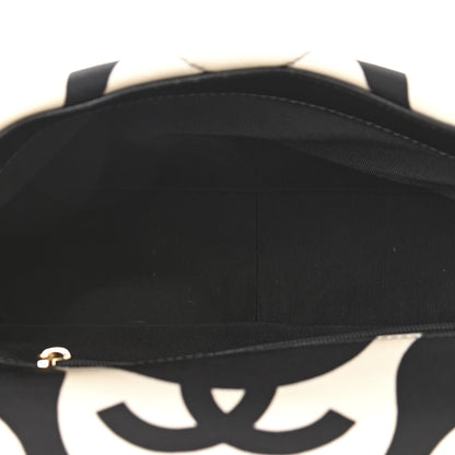 Chanel Fabric Printed Medium Chanel 19 Flap Black Ecru 5 of 10