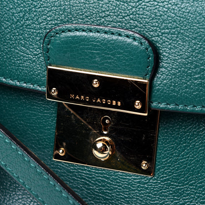 Marc Jacobs Calfskin The Mini 54 Flap Bag Emerald Pale Gold 12 of 13