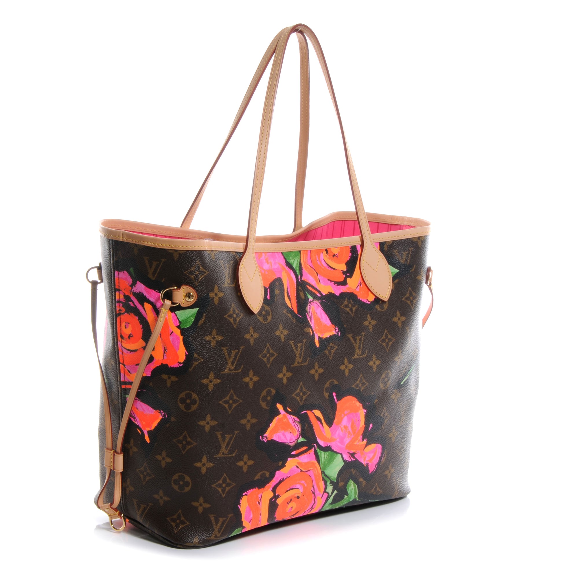 Louis Vuitton Monogram Roses Neverfull MM 3 of 8