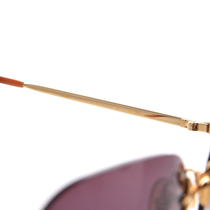 Cartier Rimless Gradient Sunglasses Gold 6 of 7