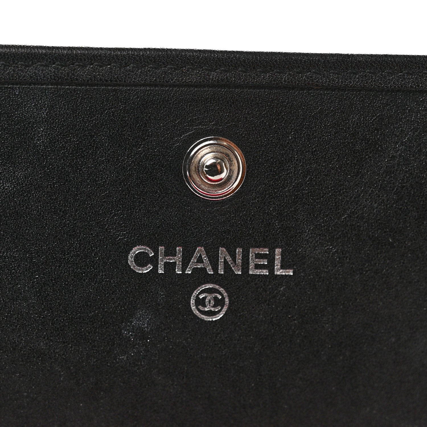 Chanel Calfskin Quilted Cambon Gusset Flap Wallet Black 8 of 8