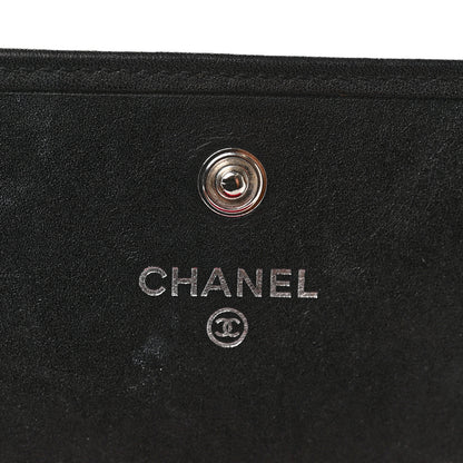 Chanel Calfskin Quilted Cambon Gusset Flap Wallet Black 8 of 8