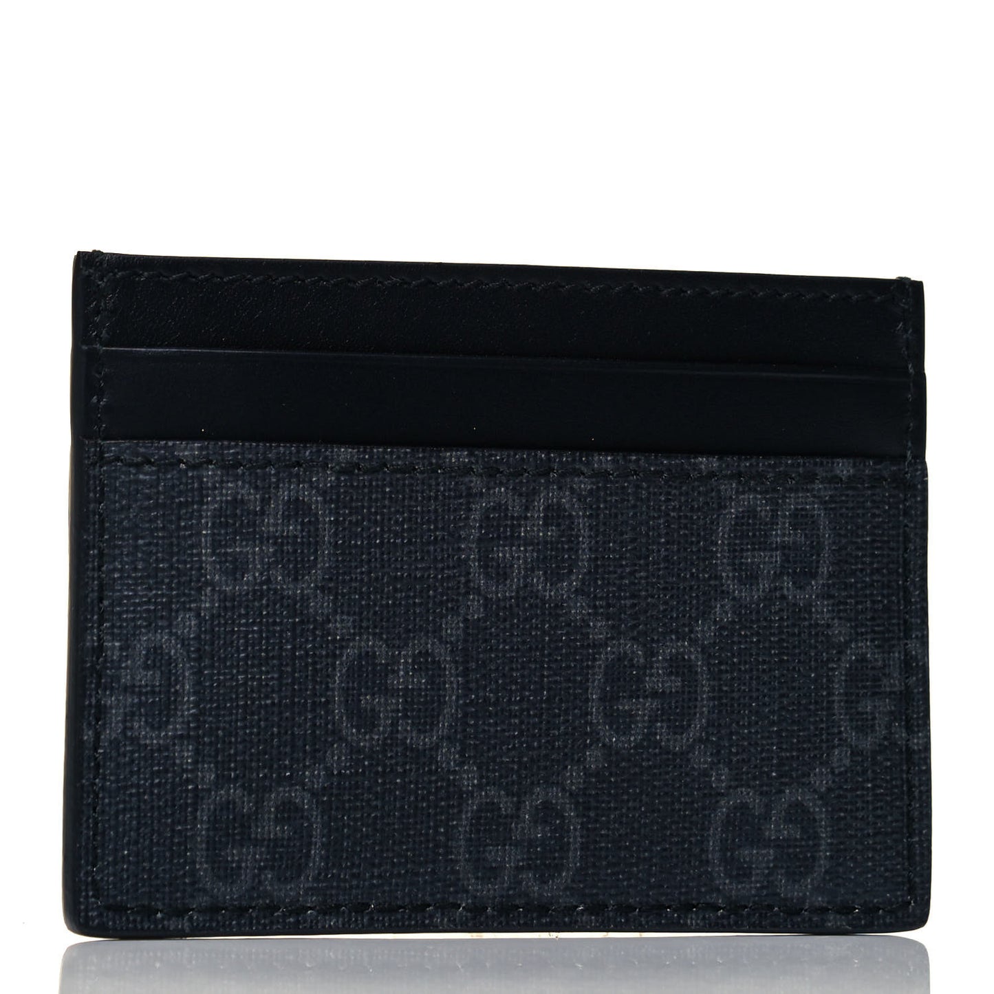 GG Supreme Monogram Kingsnake Card Holder Black Grey