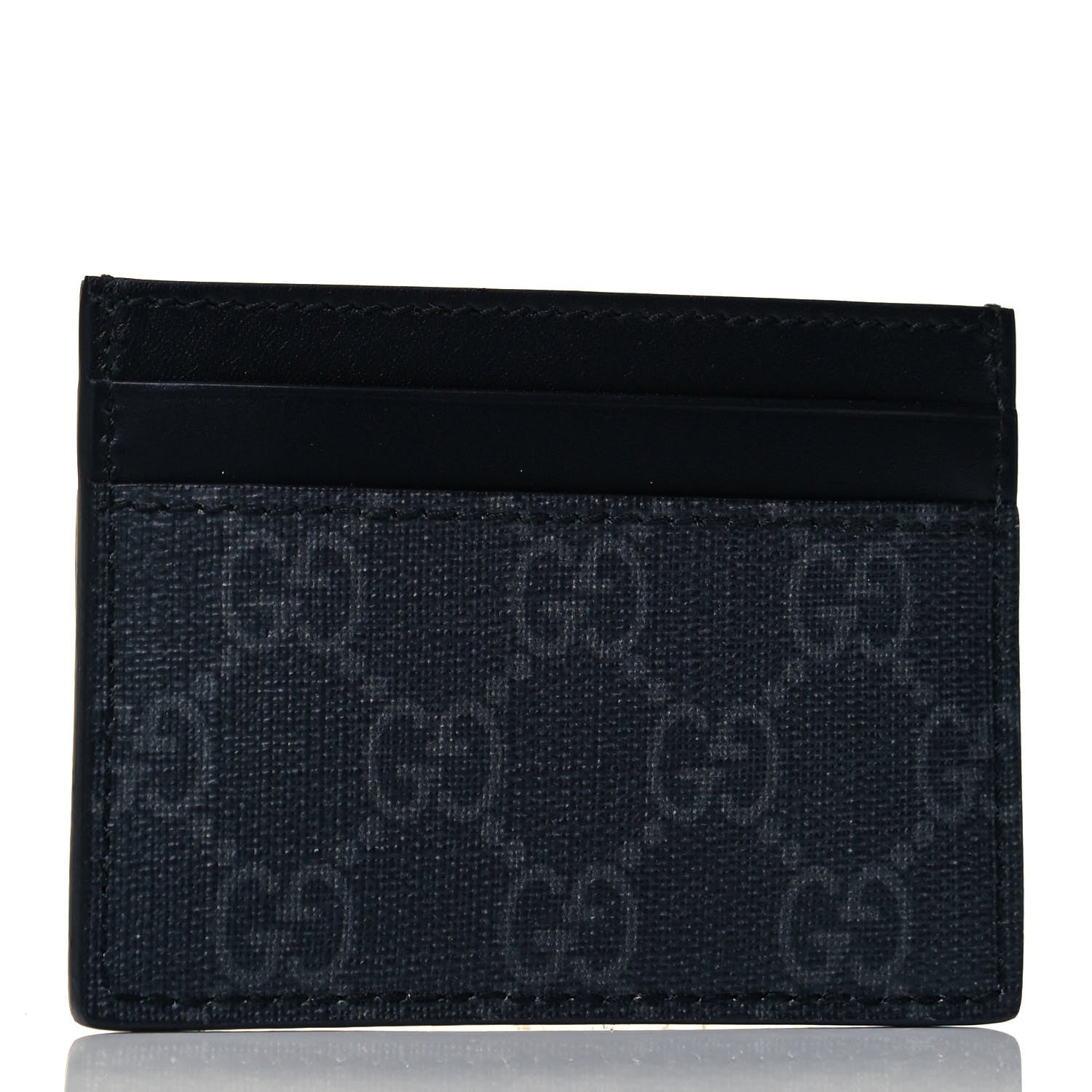 Gucci GG Supreme Monogram Kingsnake Card Holder Black Grey 3 of 6