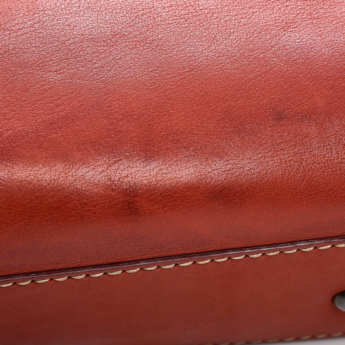 Vitello Saddle Cuoio Romano Selleria Medium Peekaboo Iconic Satchel Sienna Melon Moro