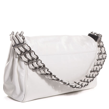 Chanel Calfskin Rock and Chain Small Flap White 3 of 7