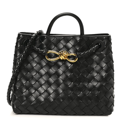 Bottega Veneta Nappa Intrecciato Small Andiamo Shoulder Bag Black 1 of 9