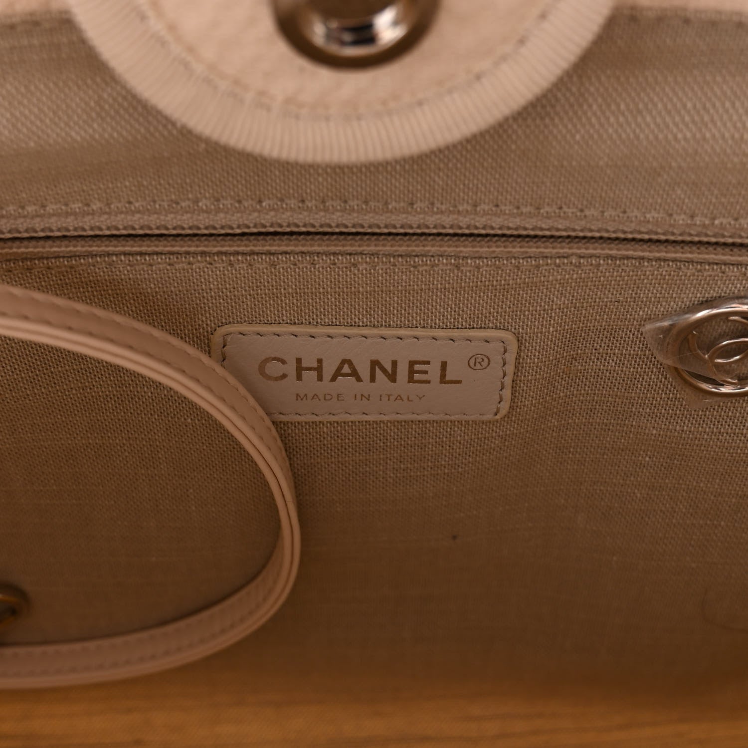 Chanel Mixed Fibers Small Deauville Tote White 7 of 13