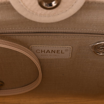 Chanel Mixed Fibers Small Deauville Tote White 7 of 13
