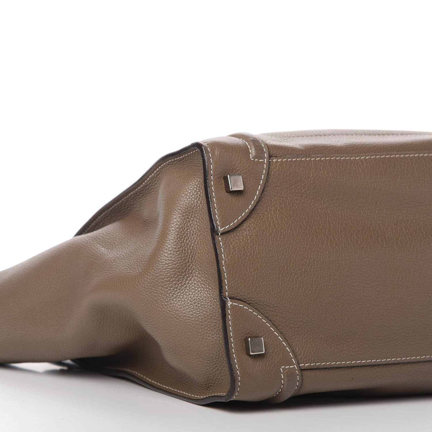 Celine Drummed Calfskin Mini Luggage Souris 6 of 11
