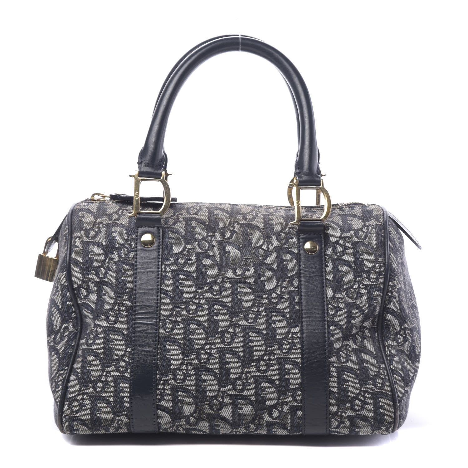 Christian Dior Denim Monogram Boston Navy 1 of 13