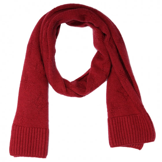 Cashmere Monogram Winter Scarf Pink