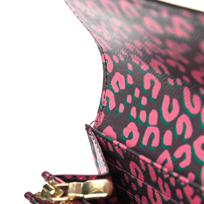 Louis Vuitton Monogram Leopard Sarah Wallet Rouge Fauviste 5 of 9