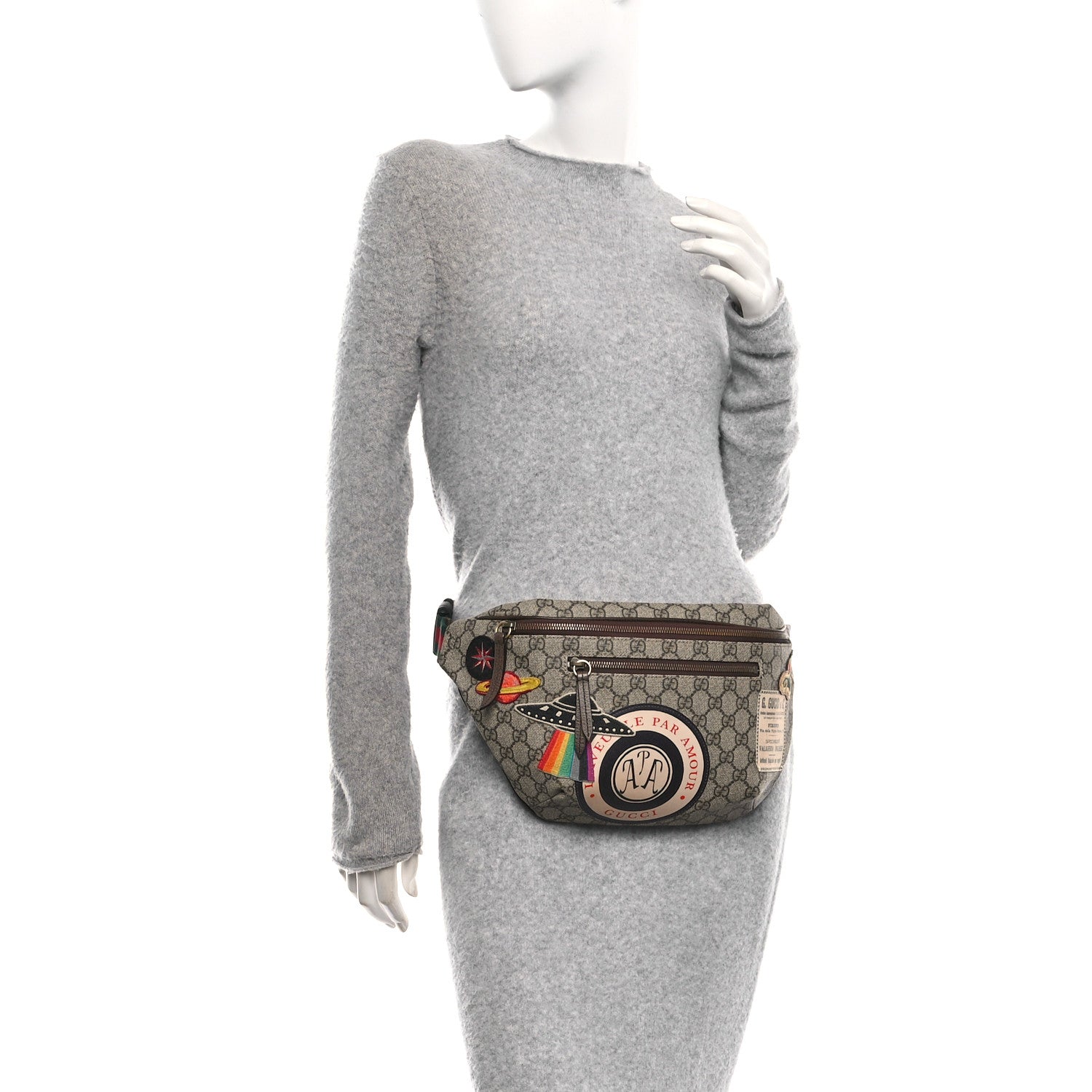Gucci GG Supreme Monogram Courrier Belt Bag Beige New Acero 2 of 10