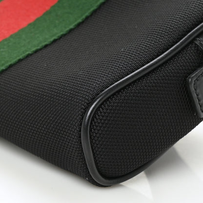 Gucci Canvas Web Slim Belt Bag Black 10 of 10